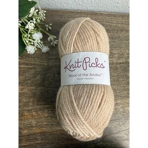 Knit Picks Wool of the Andes Oyster Heather Worsted 100% Peruvian Highland Wool
